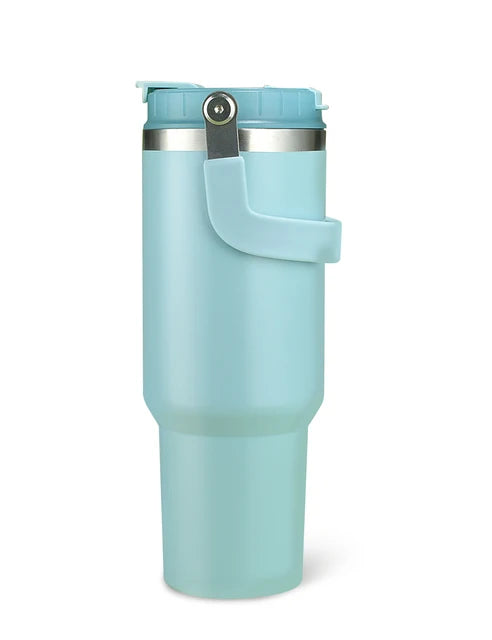 40oz Insulated Water Bottle with Straw | Stainless Steel Travel Tumbler for Hot & Cold