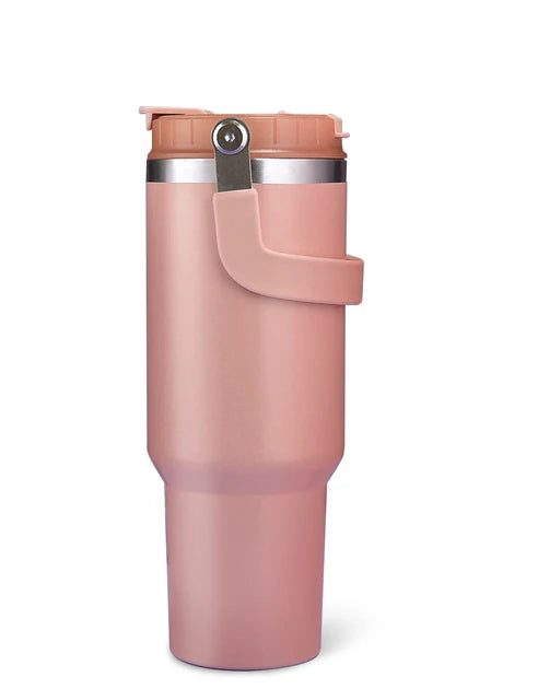 40oz Insulated Water Bottle with Straw | Stainless Steel Travel Tumbler for Hot & Cold